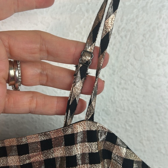 Perfect like new J.Crew Lurex Gingham Tired Mini Dress Size 10 - Picture 5 of 9